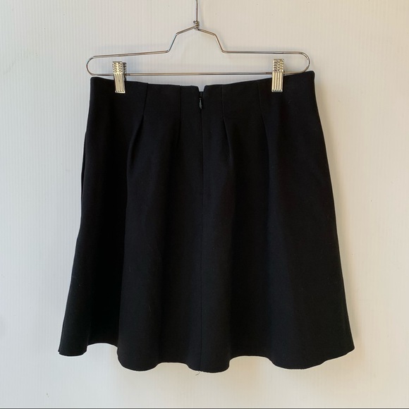 Madewell Bistro Pleated Black Mini Skirt B5459 - Picture 10 of 15